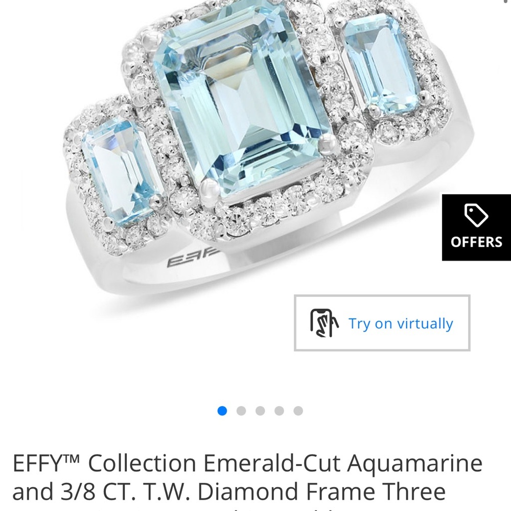 Effy Aquamarine Diamond ring